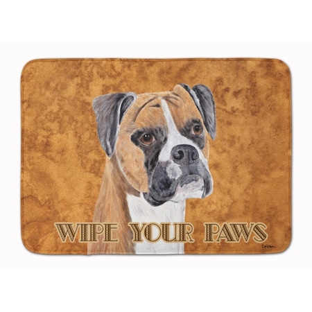Carolines Treasures Boxer Wipe your Paws Machine Washable Memory Foam Mat SC9121RUG